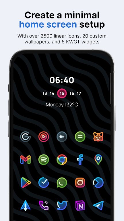 AlineT: Bold Linear Icon Pack Mod Screenshot1