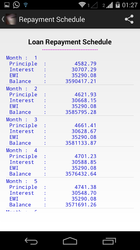 Advanced EMI Calculator Screenshot2