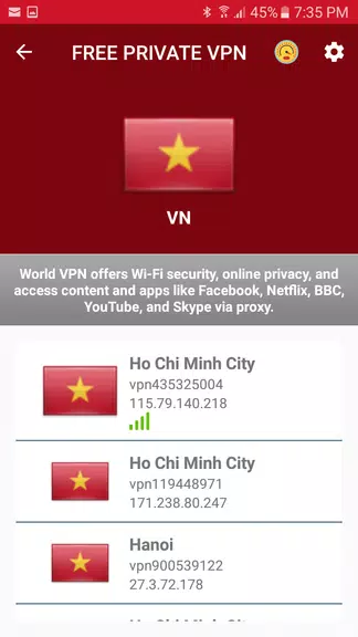 Vietnam Free VPN - vpn private internet access Screenshot1