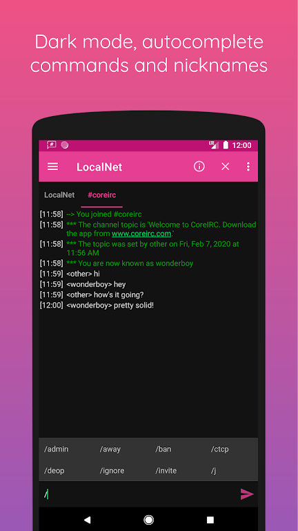 CoreIRC Mod Screenshot2