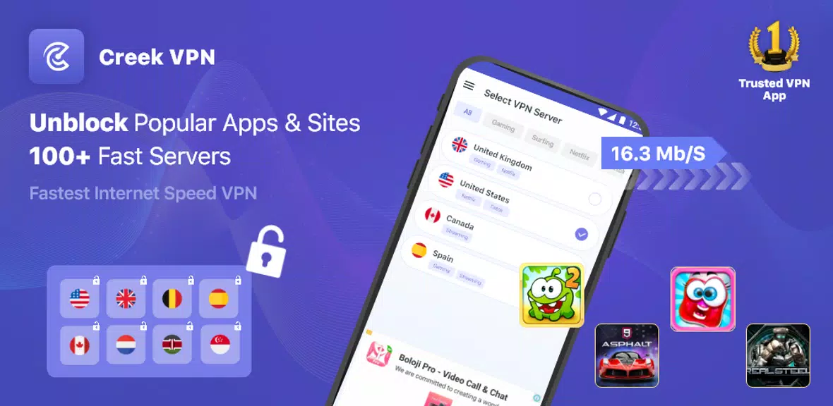 Creek VPN - Unlimited Proxy Screenshot3