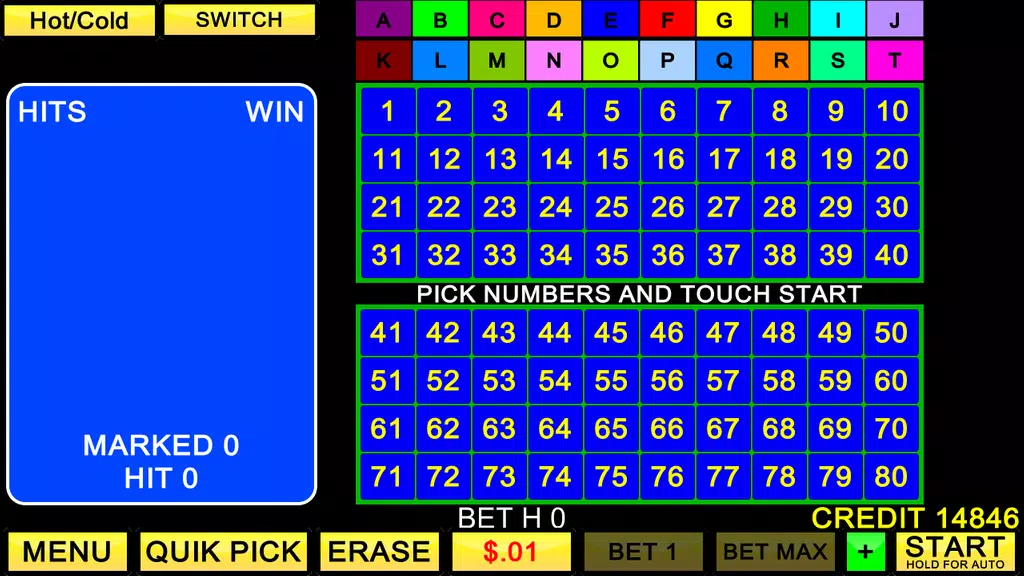 Keno 20 Card Screenshot1