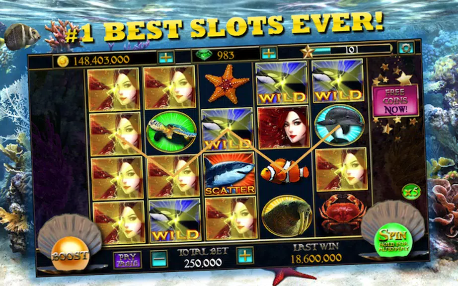 Ocean Slots ™ - Slot Machine Screenshot1