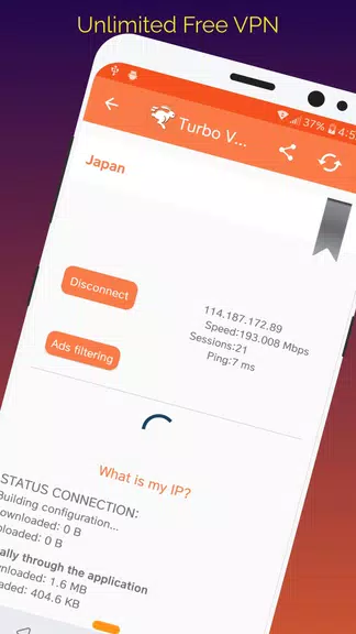 Turbo Fast VPN - Free Unlimited VPN Screenshot3