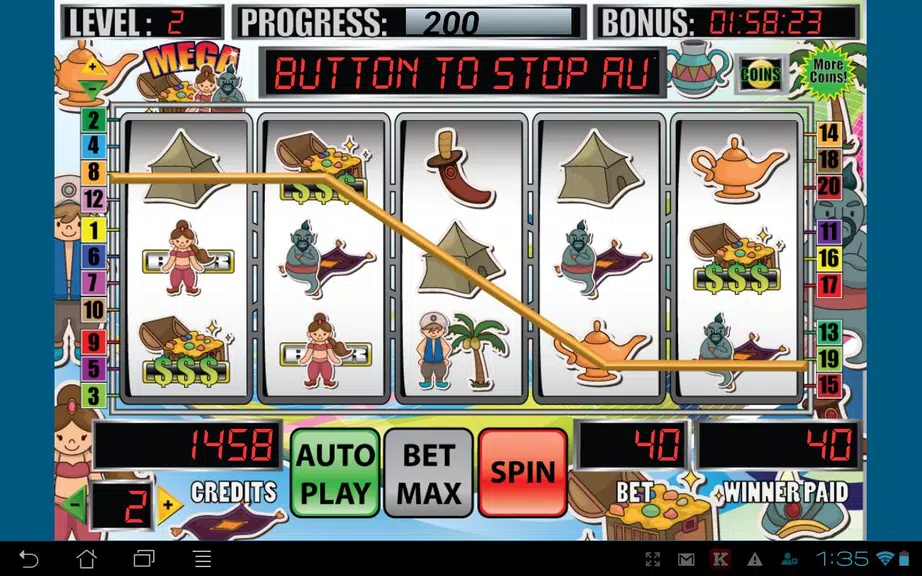 Mega Genie Slot Machine Screenshot1