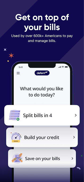 Deferit: Pay bills in 4 Screenshot2