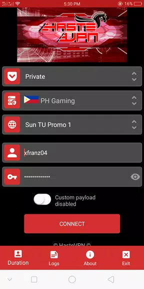 HasteVPN Screenshot1