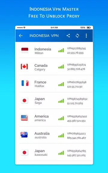 Indonesia VPN MASTER - Free To Unblock Proxy Screenshot4