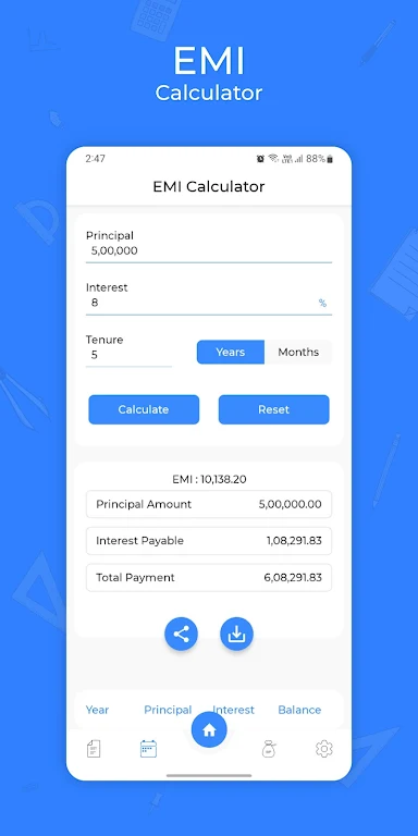 EMI Calculator - GST, SIP, Age Screenshot2