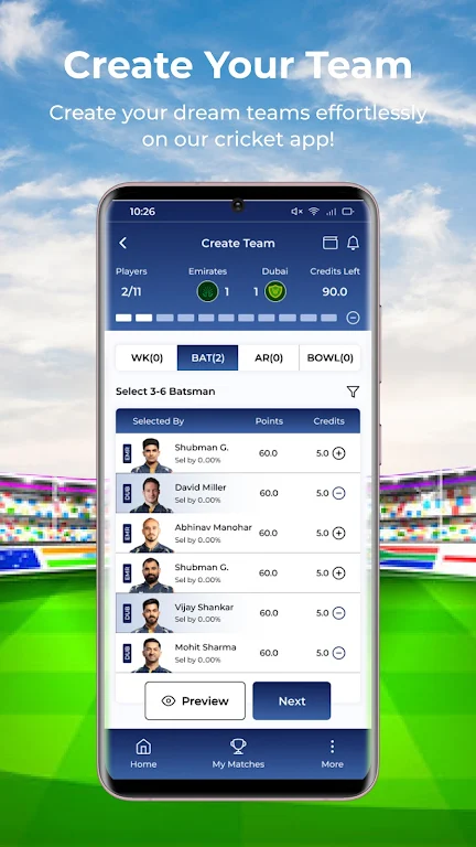 STUMP11: Fantasy Cricket App Screenshot4