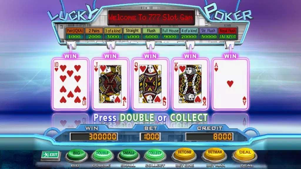 777 Poker Slot Machine 5PK Screenshot4