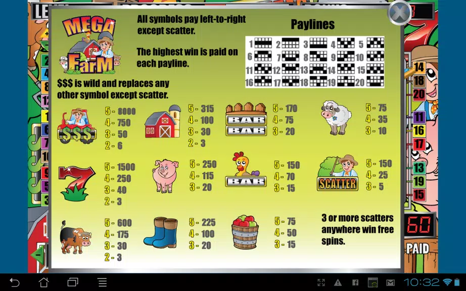 Mega Farm Slot Machine Screenshot4