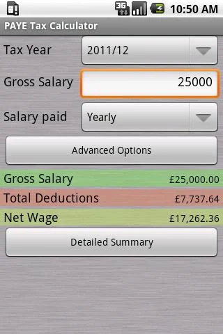 PAYE Tax Calculator Screenshot1