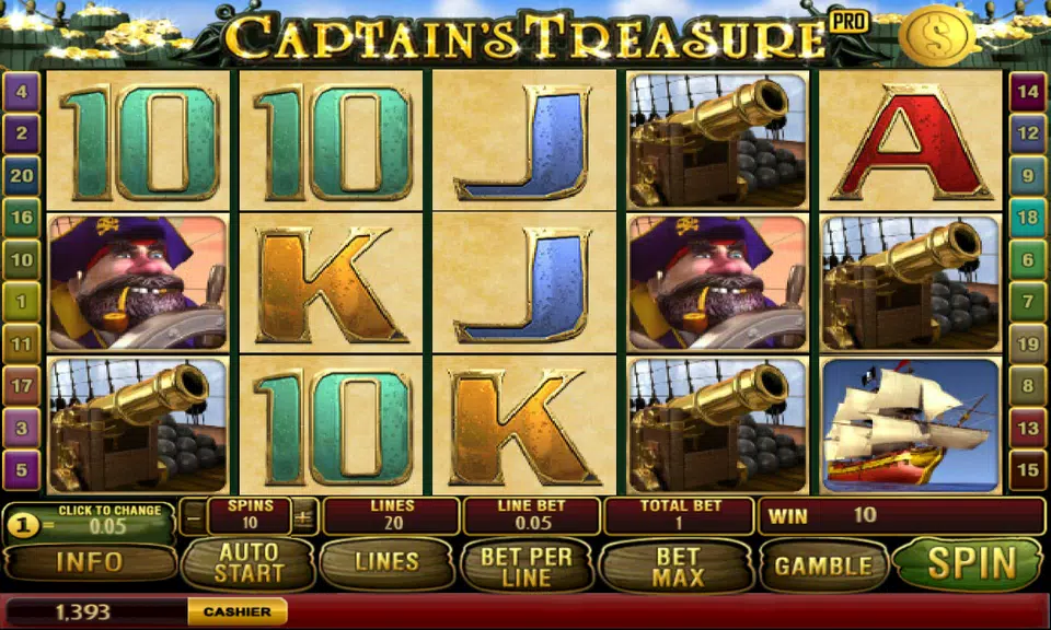 Captain's Treasure Slots Screenshot1