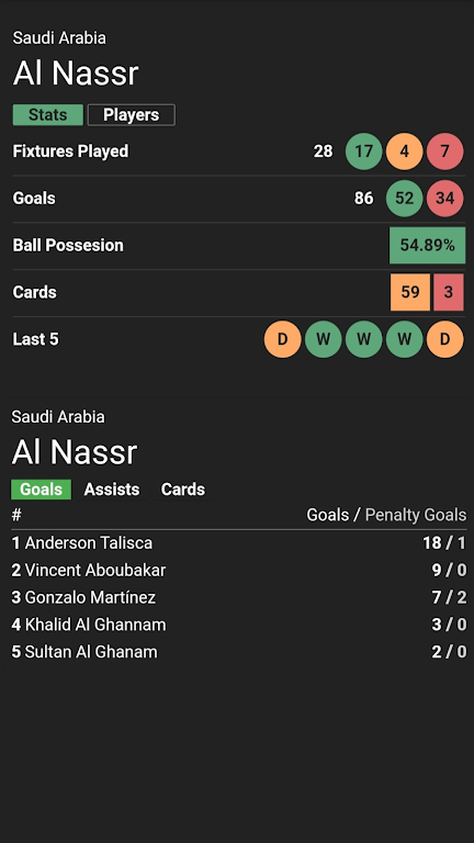 Al-Nassr saudi matches Screenshot3