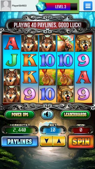 Wolf Chase Slots Machine Screenshot1