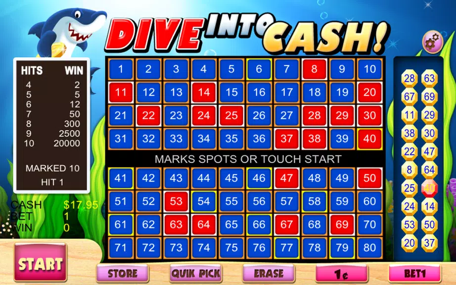 Keno Shark Casino - FREE Game Screenshot1