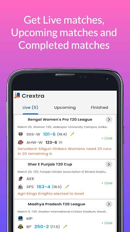 Crextra - Live Cricket Score Screenshot2