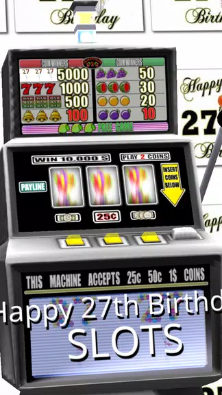 3D Happy 27th Birthday Slots - Screenshot3