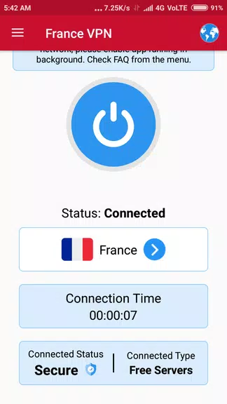 France VPN - Free France IP Address & Fast Proxy Screenshot2