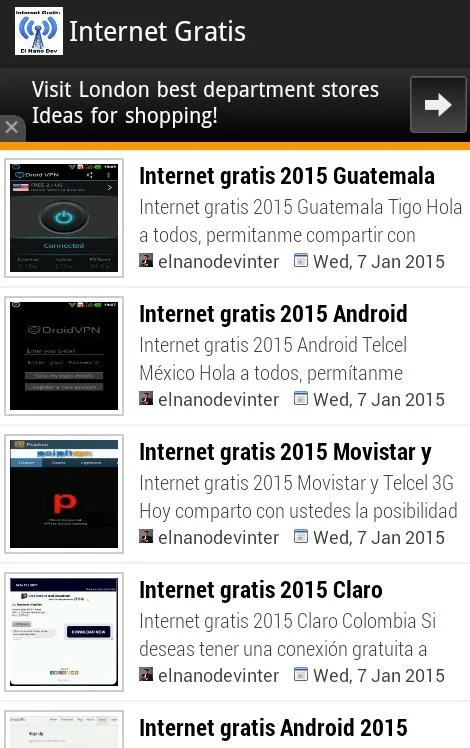 internet gratis android 2018 Screenshot1