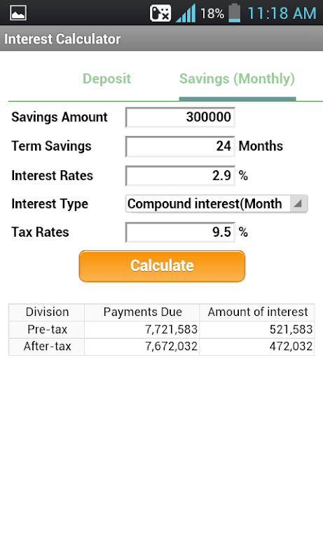 Interest Calculator Screenshot2