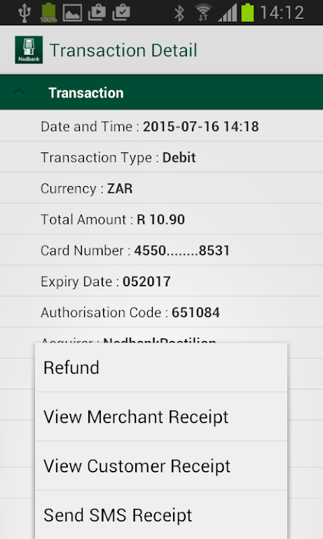 Nedbank PocketPOS™ Screenshot4