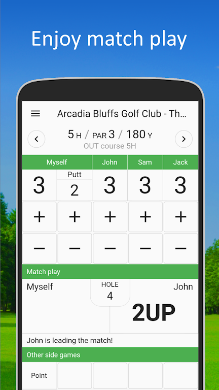 G Score-Golf score & sidegames Screenshot1