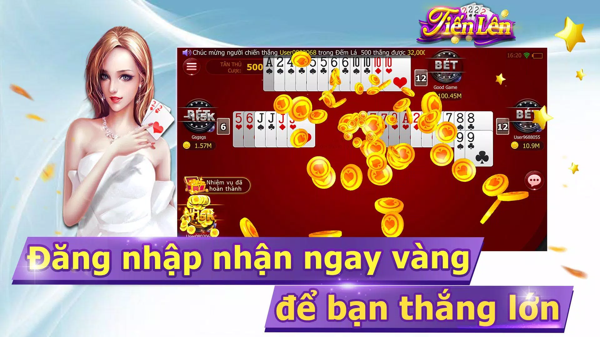 Tiến Lên Miền Nam - Tien Len -Tá Lả-Phỏm -ZingPlay Screenshot1