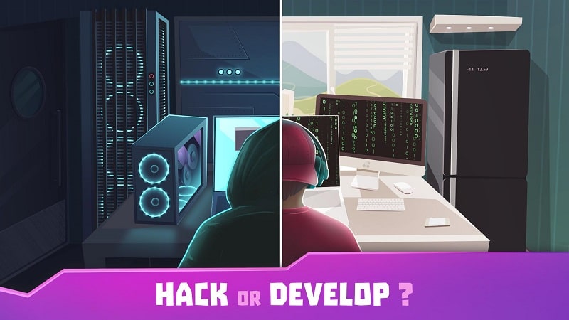 Hacker or Dev Tycoon? Tap Sim Screenshot1