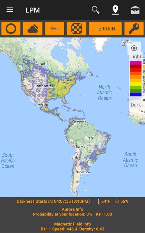 Light Pollution Map Screenshot1