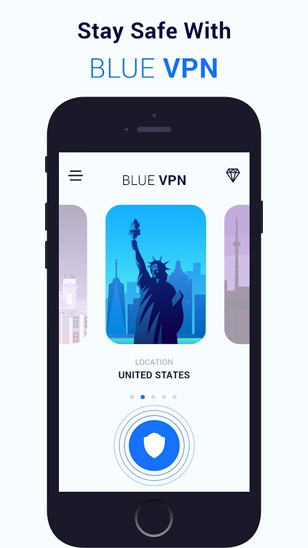 Blue VPN free Unlimited Bandwidth Screenshot1