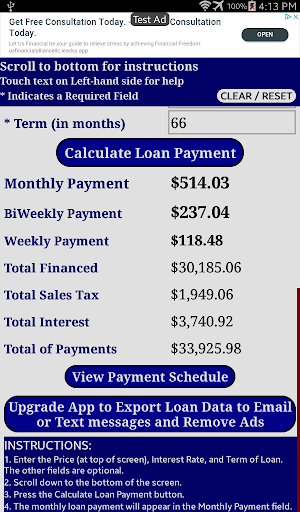 Car Loan Payment Calculator Free Screenshot1