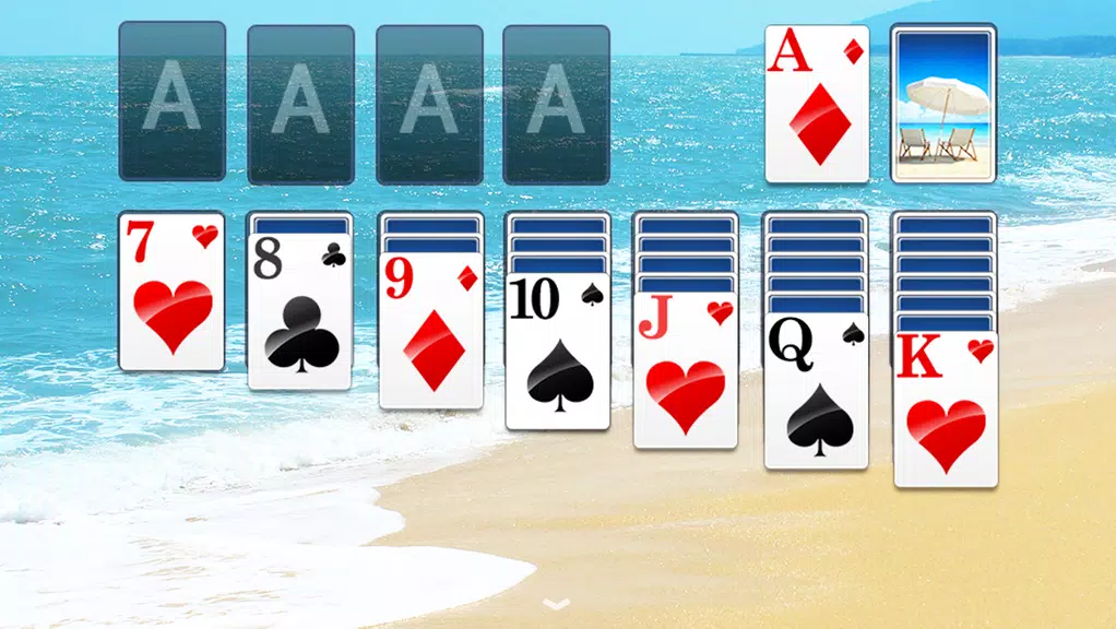 Solitaire Sunny Beach Theme Screenshot3