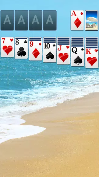 Solitaire Sunny Beach Theme Screenshot1