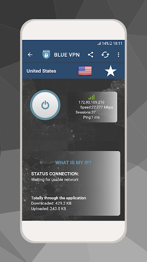 Blue VPN & Hotspot Shield, Openvpn, Free VPN Proxy Screenshot3