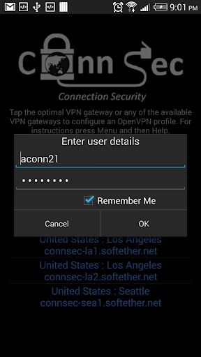 ConnSec VPN Services App Screenshot2