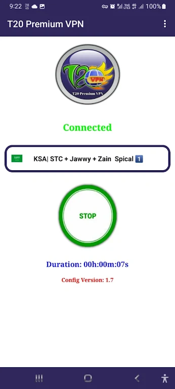 T20 Premium VIP - Secure VPN Screenshot1