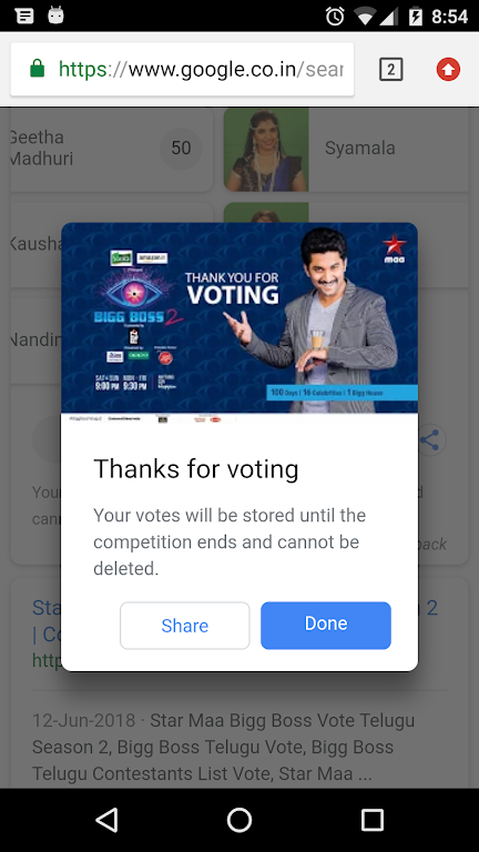 Bigg Boss Telugu Vote Screenshot3