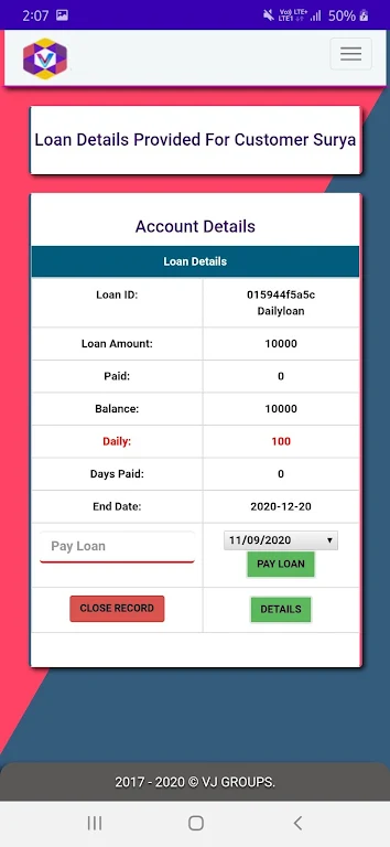 Daily weekly Cash Collections Screenshot1