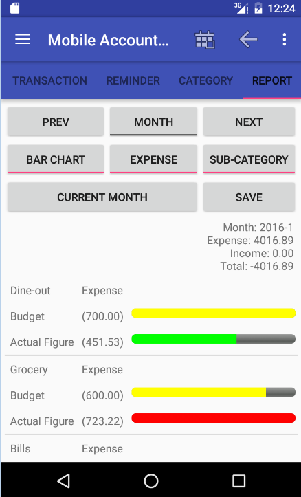 Mobile Account Book HD Lite Screenshot3