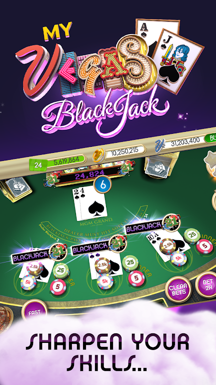 Blackjack - myVEGAS 21 Free Screenshot1