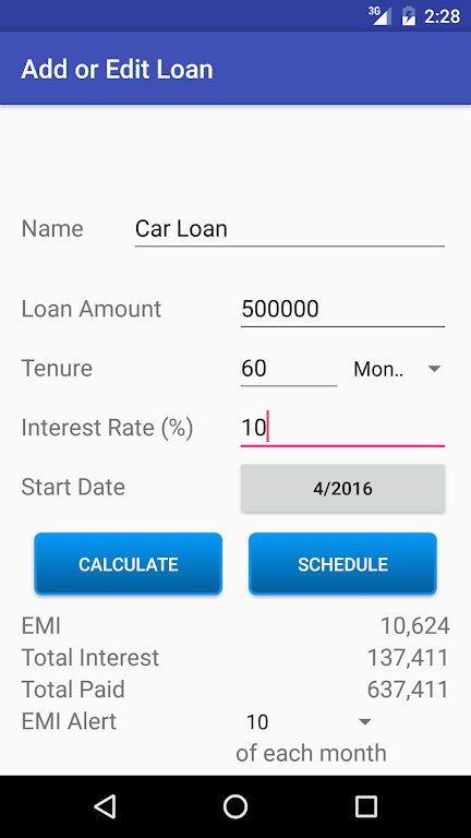 Personal Financial Diary Screenshot4