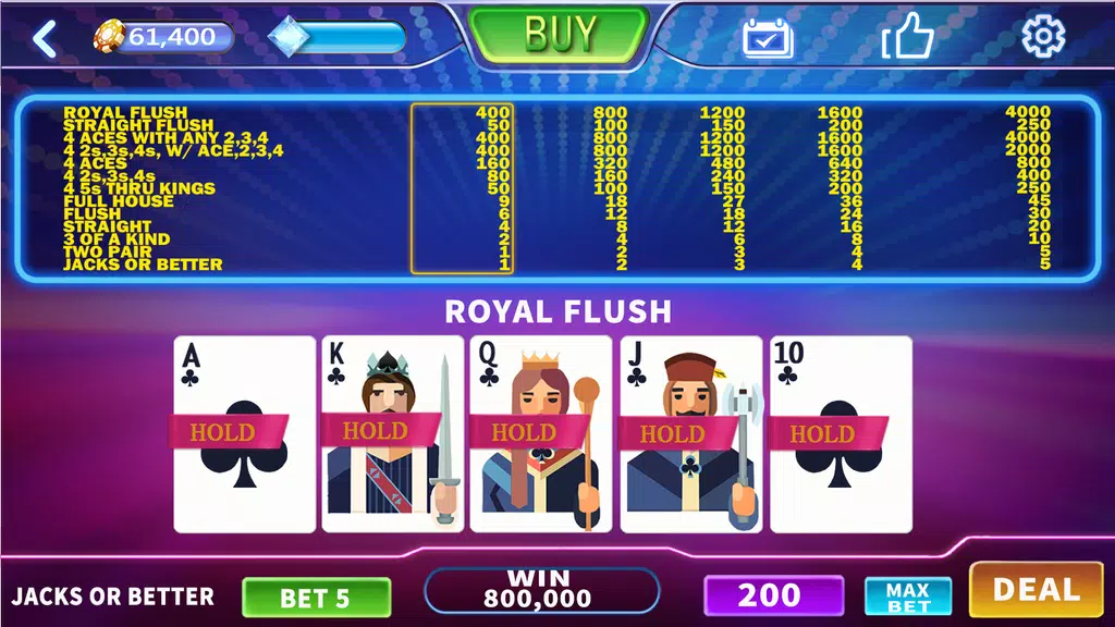 Royal House - Free Vegas Multi hand  Video Poker Screenshot1