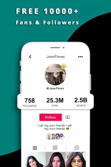 Followers and Likes For tiktok Free Screenshot1