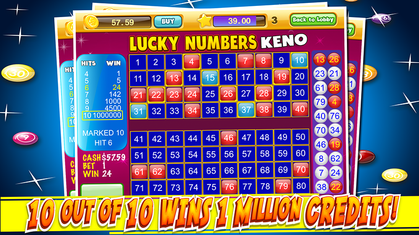 Las Vegas Keno Numbers Free Screenshot1