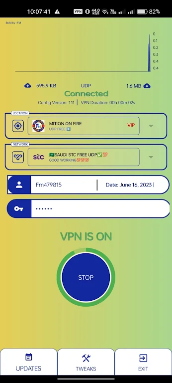 MITION ON FIRE - Secure VPN Screenshot1