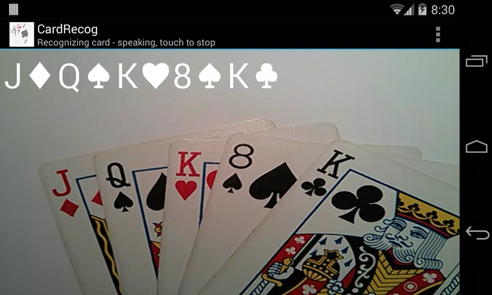 CardRecog Recognize Play Cards Screenshot2