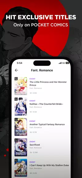 POCKET COMICS: Premium Webtoon Screenshot1