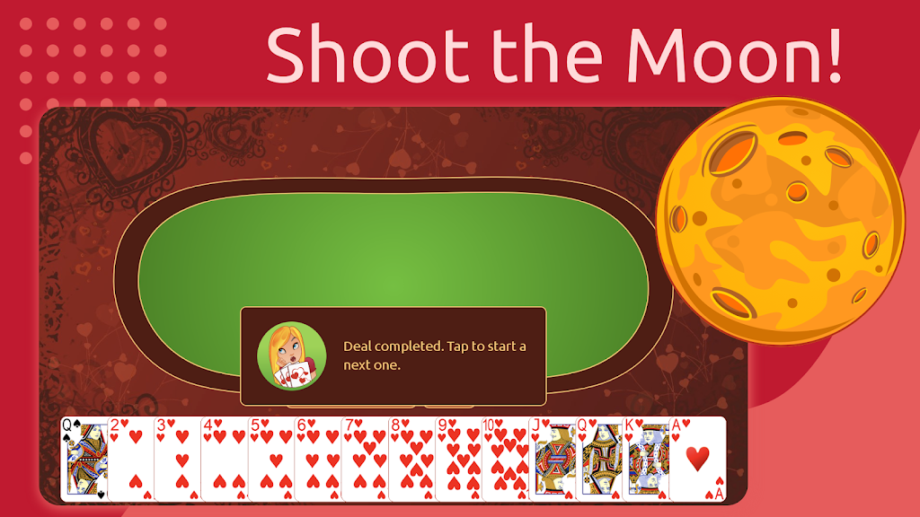 Hearts Deluxe - Free Card Game Screenshot3